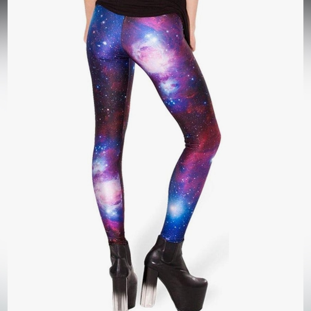 Space cosmic cosmos star galaxy universe yoga pants leggings gym fit stretch